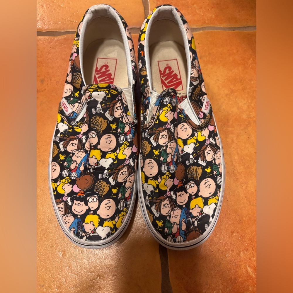 Vans Peanuts Character Print Slip-Ons